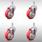 Service Caster 4 Inch SS Red Polyurethane Wheel Swivel 3/8 Inch Threaded Stem Caster Set SCC SCC-SSTS20S414-PPUB-RED-381615-4 - alternate 2